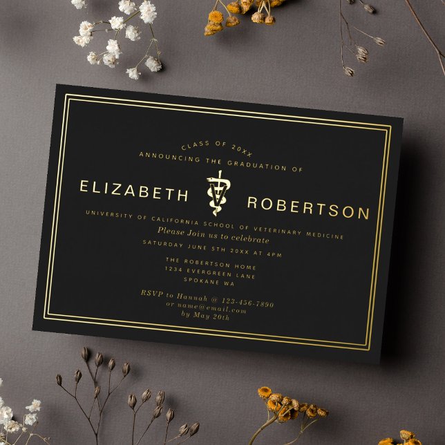 Classy Diploma Veterinary Graduation Party  (Creator Uploaded)