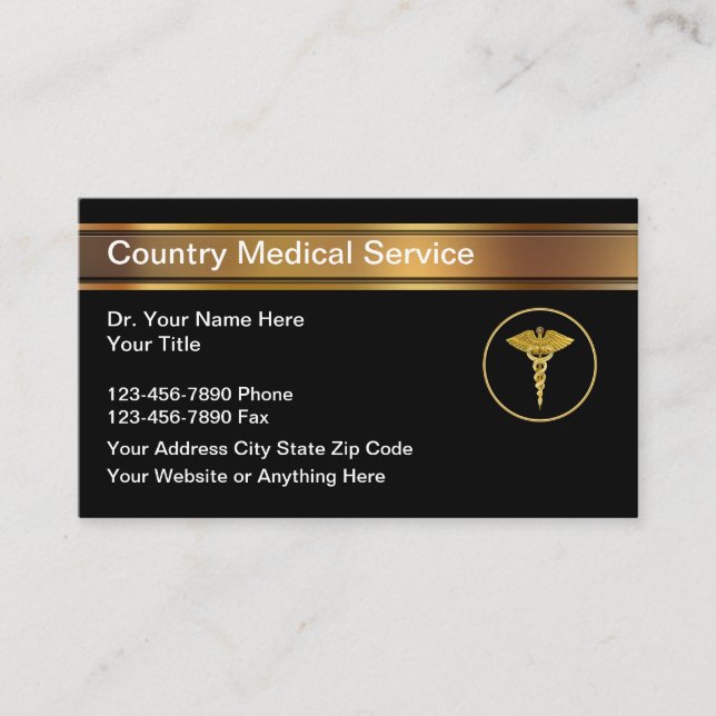 Classy Doctor Medical Appointment Business Cards (Front)