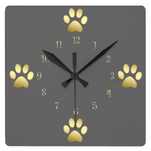 Image of Classy Dog Paws Wall Clocks