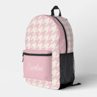 Classy Dusty Rose Blush Pink Houndstooth Pattern