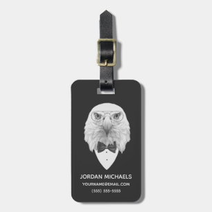 Classy Eagle Portrait   Add Your Name Luggage Tag