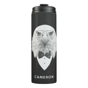 Classy Eagle Portrait Add Your Name Thermal Tumbler