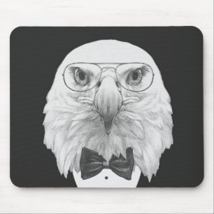 Classy Eagle Portrait Mouse Mat