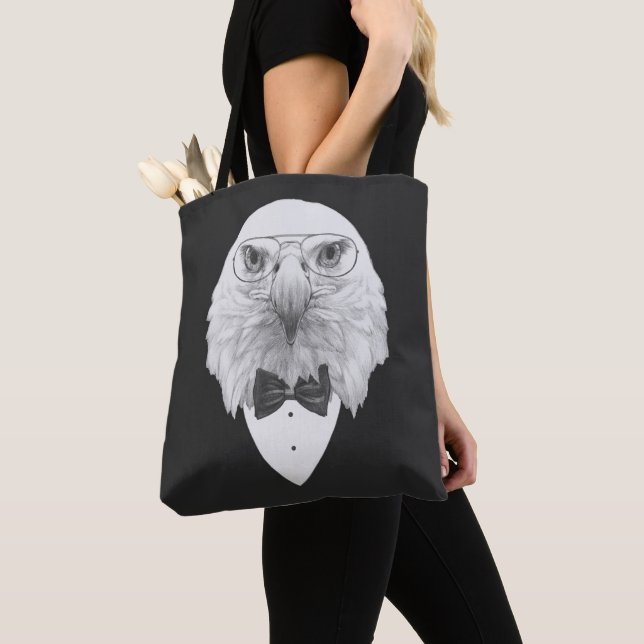 Classy Eagle Portrait Tote Bag (Close Up)