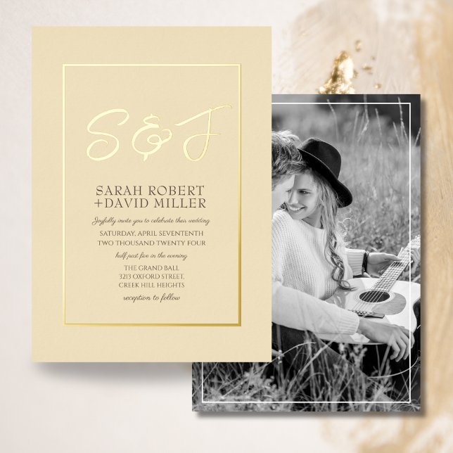 Classy Earth Tone Lemon Yellow Gold Frame Photo (Creator Uploaded)