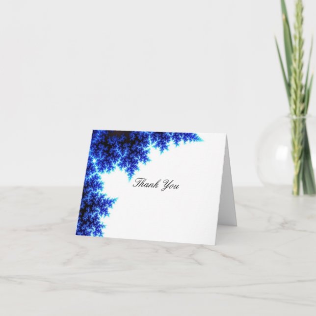 Classy Electric Blue Thank You Card (Front)
