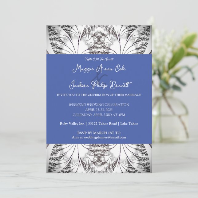 Classy Elegance Wedding Invitation (Standing Front)