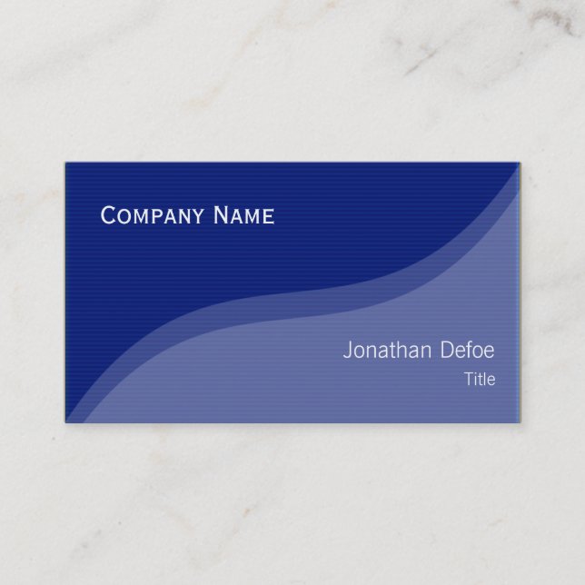 Classy Elegant Blue Professional Business Card (Front)