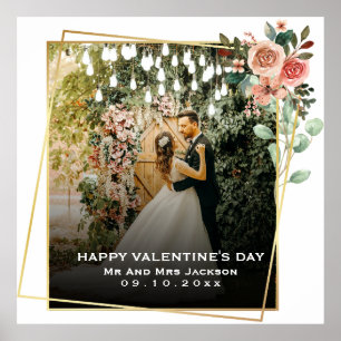 Classy Elegant Couple Photo Simple Love Quote Text Poster