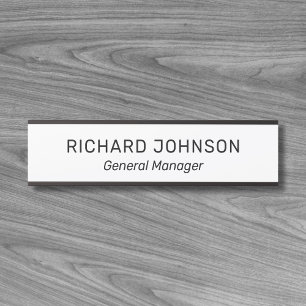 Classy Elegant Custom Name Title Employee Office Door Sign
