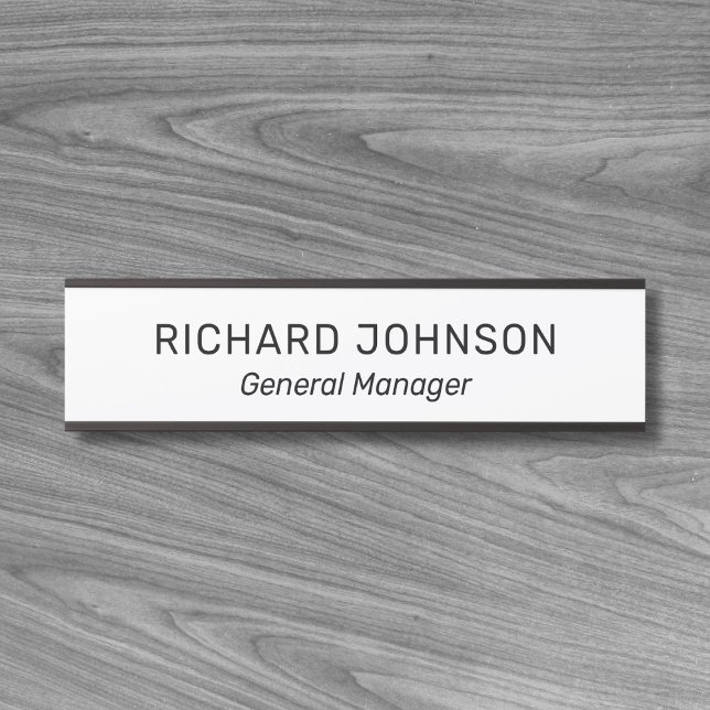 Classy Elegant Custom Name Title Employee Office Door Sign (Creator Uploaded)