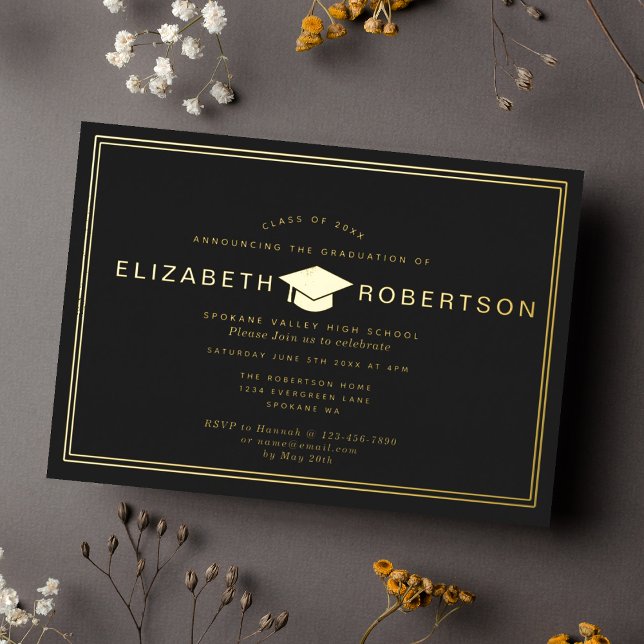 Classy Elegant Diploma Graduation Party Invitation (Creator Uploaded)
