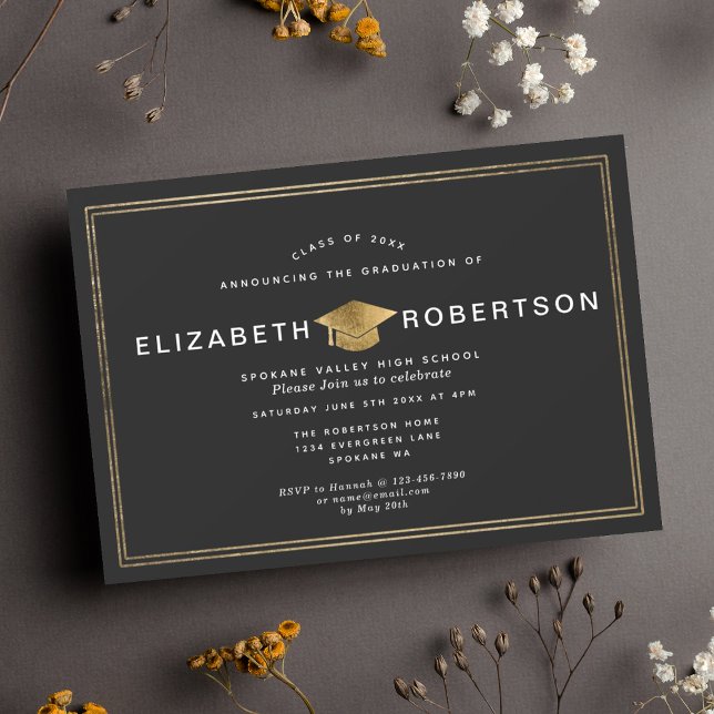 Classy Elegant Diploma Graduation Party Invitation (Creator Uploaded)