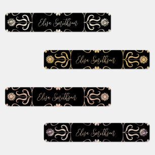 Classy Elegant Feminine Rose Gold Black & Silver