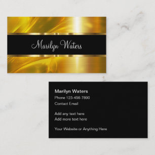 Classy Elegant Gold Design Elements Business Card