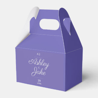 Classy Elegant Lilac Purple Wedding Favour Box