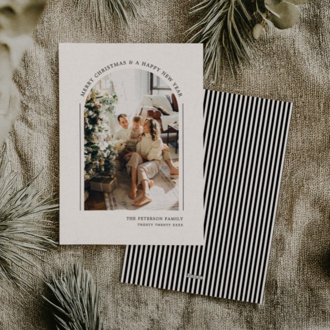 Classy Elegant Modern Family Photo Holiday Card (Creator Uploaded)