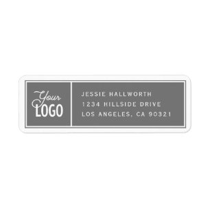 Classy Elegant Modern Grey Return Address