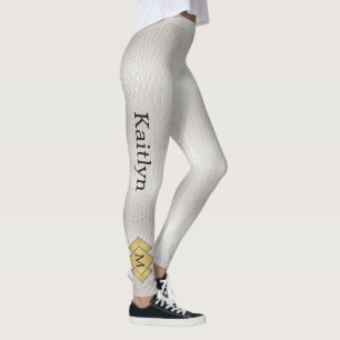 Classy Elegant Personalised Faux White Leather Leggings