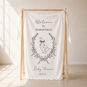 Classy Elegant silly goose baby shower Banner