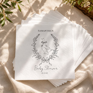 Classy Elegant silly goose baby shower Napkin