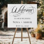 Classy Elegant Simple Modern Wedding Welcome Faux Canvas Print<br><div class="desc">Welcome your guests with timeless style using the Classy Elegant Simple Modern Wedding Welcome Faux Canvas Print. This horizontal wedding welcome sign features a minimalist design that blends seamlessly with any wedding or event theme, from classic to contemporary. Personalised with your names and event date, this faux canvas print creates...</div>