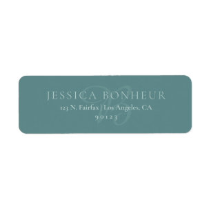 Classy Elegant Teals Return Address