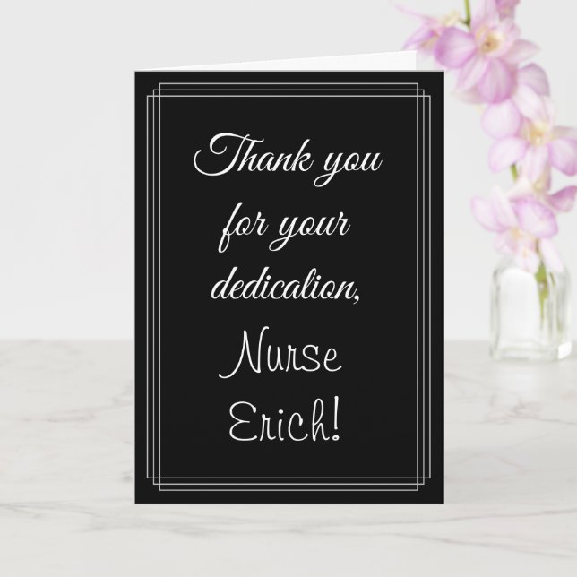 Classy & Elegant "Thank you for your dedication" Card (Orchid)