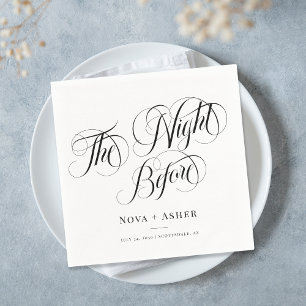 Classy Elegant The Night Before Customised Wedding Napkin