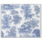 Classy Elegant Vintage Blue Horses Country Toile