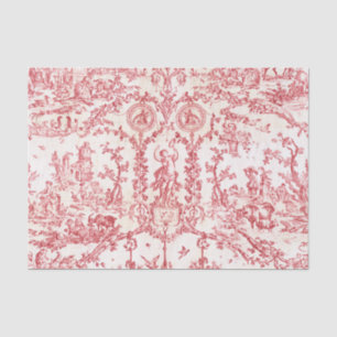 Classy Elegant Vintage Red French Country Toile Tissue Paper