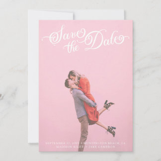 Classy Elegant Vintage Script Save The Date Card