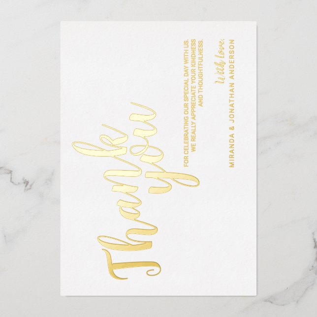 Classy Elegant Wedding Thank You (Front)