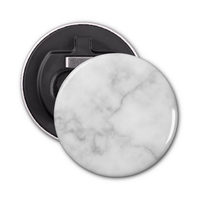 Classy Elegant White Marble Pattern Bottle Opener (Front)