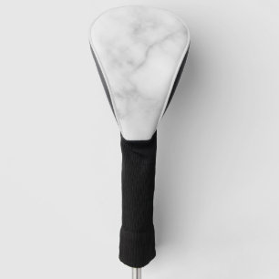 Classy Elegant White Marble Pattern Golf Head Cover