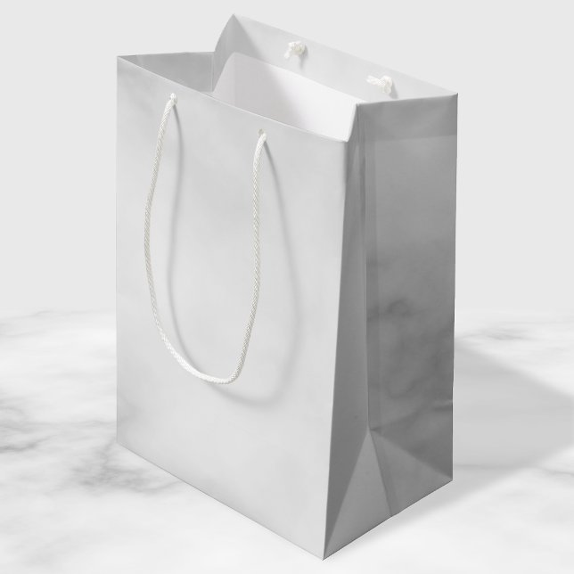 Classy Elegant White Marble Pattern Medium Gift Bag (Creator Uploaded)