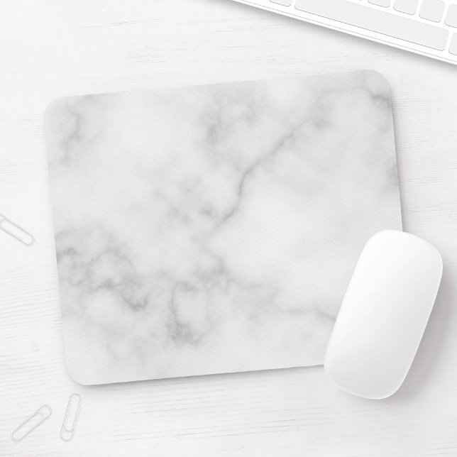 Classy Elegant White Marble Pattern Mouse Mat (Creator Uploaded)