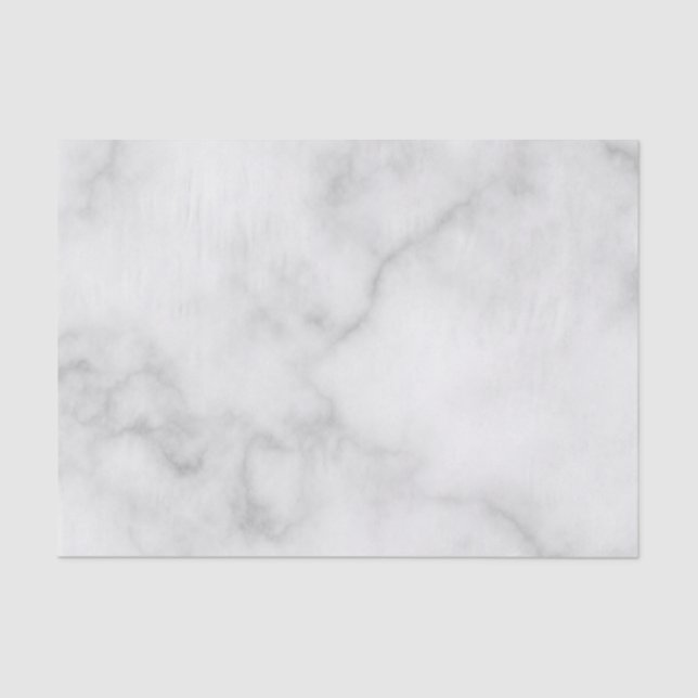 Classy Elegant White Marble Pattern Tissue Paper (Front)