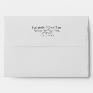 Classy Elegant White Marble Wedding Envelopes