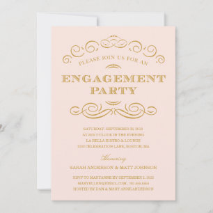 CLASSY ENGAGEMENT   ENGAGEMENT PARTY INVITE
