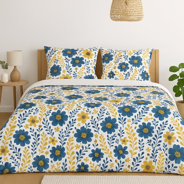 Classy Ethnic Mediterranean Floral Art Pattern Pillowcase (Creator Uploaded)