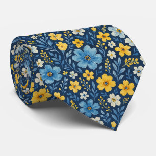 Classy Ethnic Mediterranean Floral Art Pattern Tie