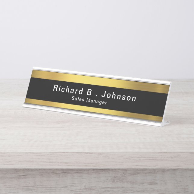 Classy Executive Gift Boss Desk Name Plate (Front)