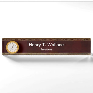 Classy Executive Gift iDea with clock Nameplate