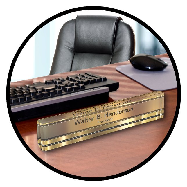 Classy Executive Gift Name Plaque Nameplate (Creator Uploaded)
