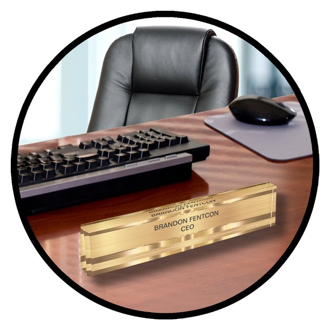 Classy Executive Gift Name Plate Monogram (Creator Uploaded)