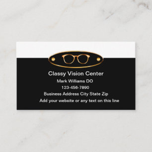 Classy Eye Doctor Vision Center Business Cards
