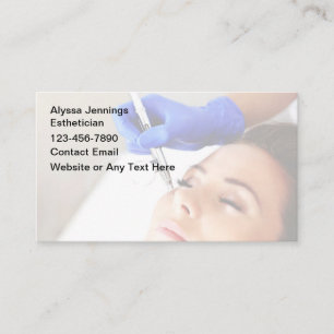 Classy Facial Aesthetician Business Cards