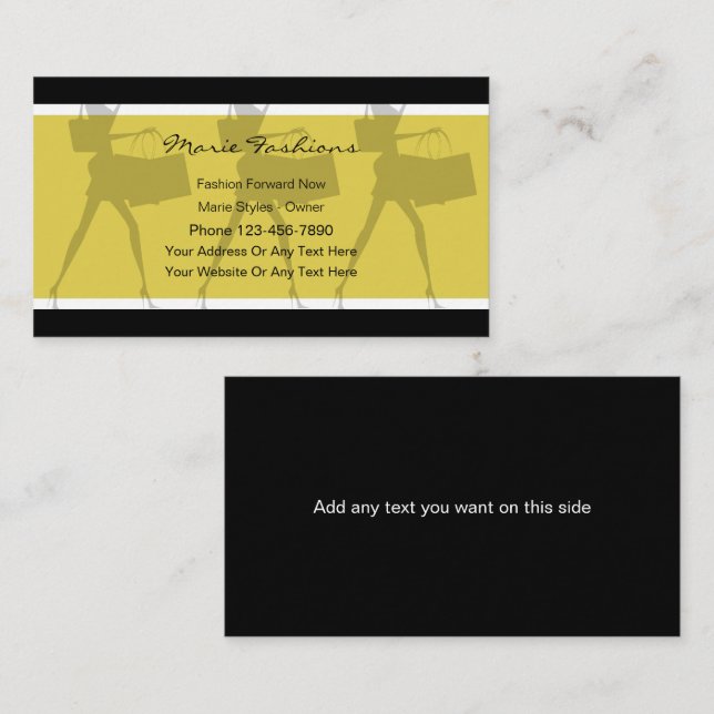 Classy Fashion Business Cards (Front/Back)