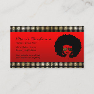 Classy Fashion Red Business Cards